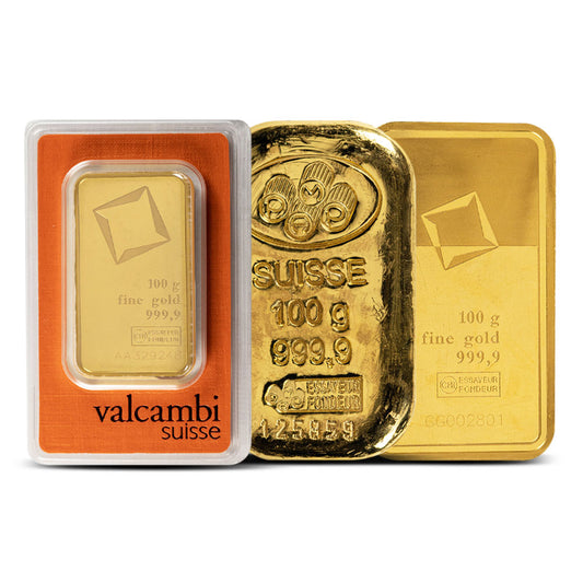 100 Gram Gold Bar (Varied Condition, Any Mint) ON SALE!