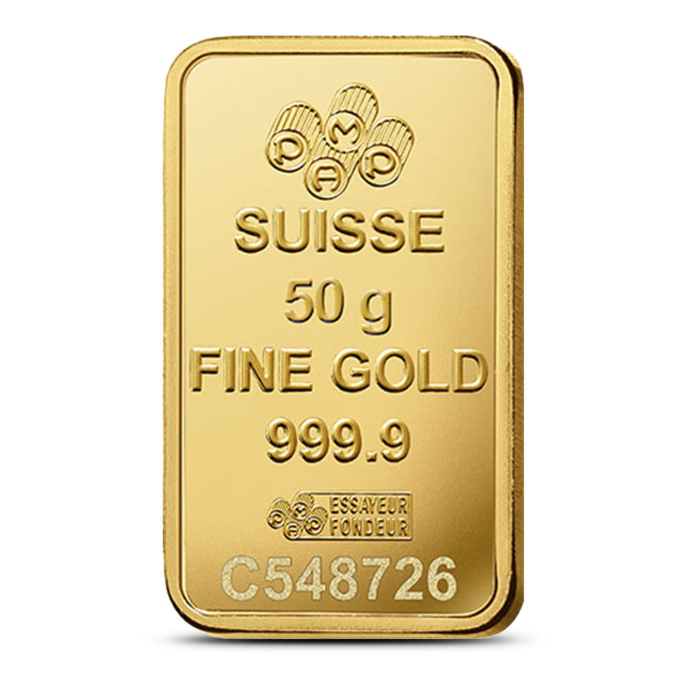 50 Gram PAMP Suisse Fortuna Veriscan Gold Bar (New, w/ Assay) 2/28/2025