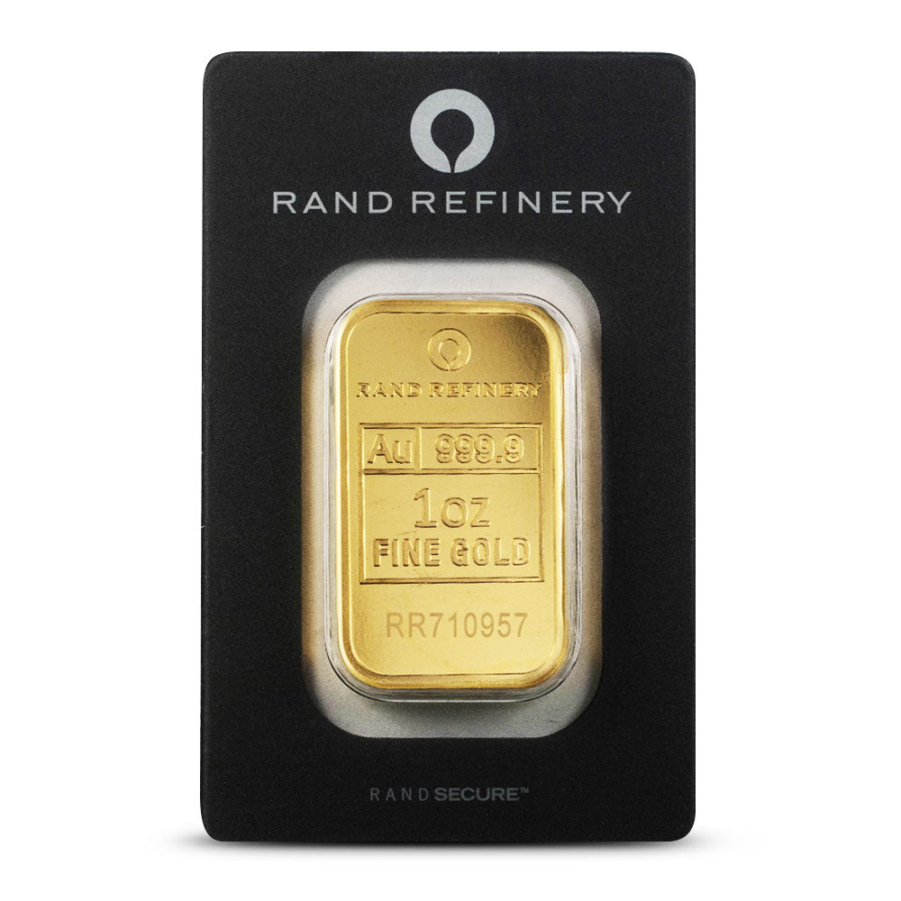 1 oz Rand Refinery Gold Bar (New w/ Black Assay)