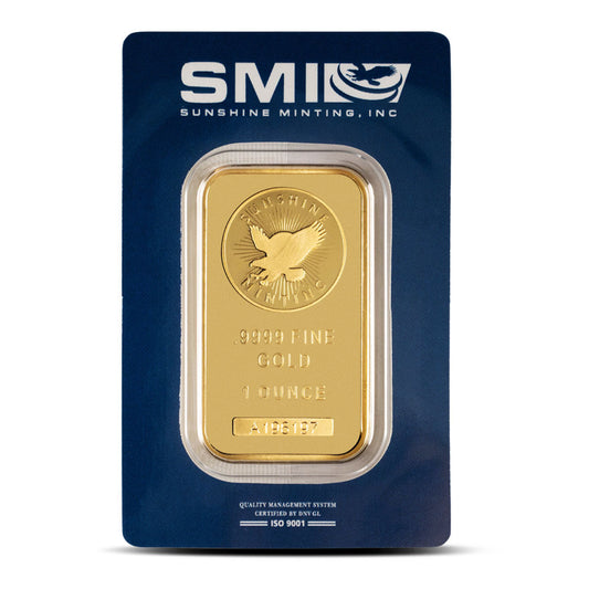 1 oz Sunshine Gold Bar (New w/ Assay, MintMark SI) 3/7/2025 PRESALE