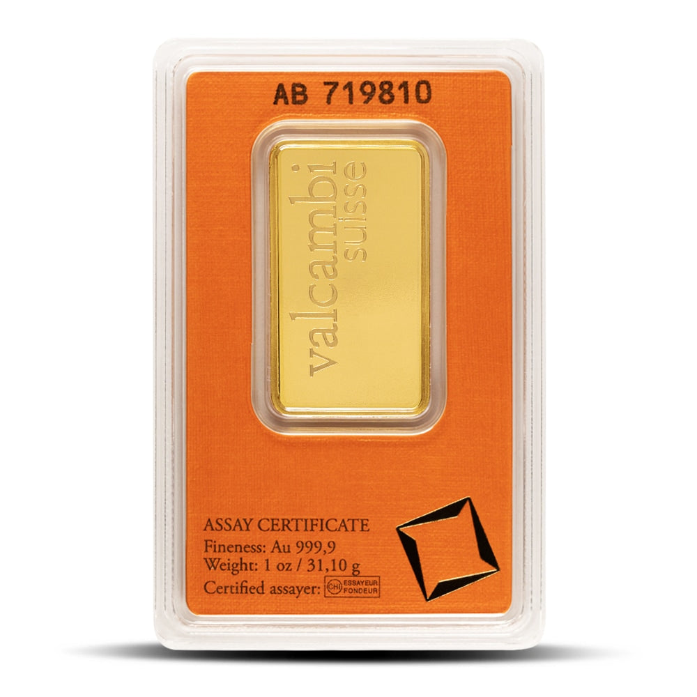 1 oz Valcambi Gold Bar (New w/ Assay)