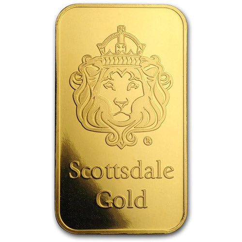 1 oz Scottsdale Gold Bar (New w/ Assay)